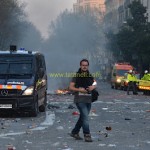 Incidentes contra la policía – Huelga General Barcelona